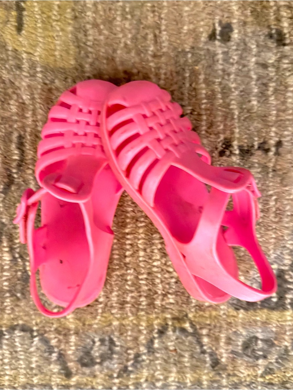 Bright Pink Jelly Sandals